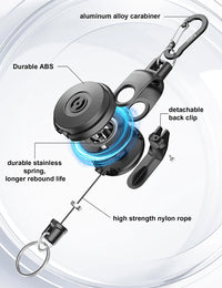 Retractable Key‌ Chain for man Reel‌ Badge Holders Retractabl Carabiner Quick Release Spring Clip outdoor camping equipment - Buy online at  Vibe In Cart.