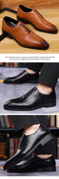 Luxury Mens Leather Shoes Retro Carved Lace-up Brogue Oxford Wedding Men Dress Shoes Male Formal Business Gentleman Office Shoes - Buy online at  Vibe In Cart.