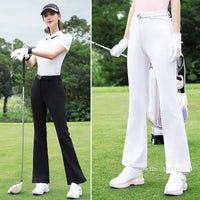 Pgm 2025 Spring Golf Clothing Women High Waist Golf Pants Korean Outdoor Sports Flared Trousers Female Elastic Slim Pants - Buy online at  Vibe In Cart.