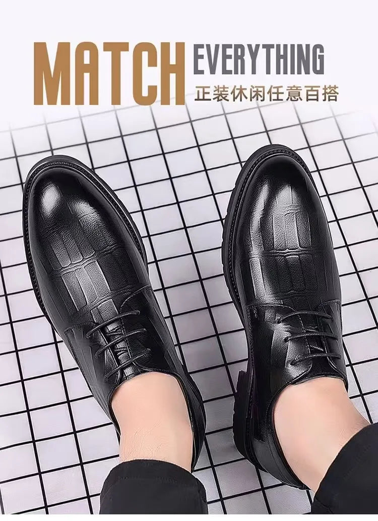 Hot Sale Men's Leather Shoe Breathable Leather Shoes for Men Version British Casual Men's Shoes Comfortable Men Leather Shoes - Buy online at  Vibe In Cart.