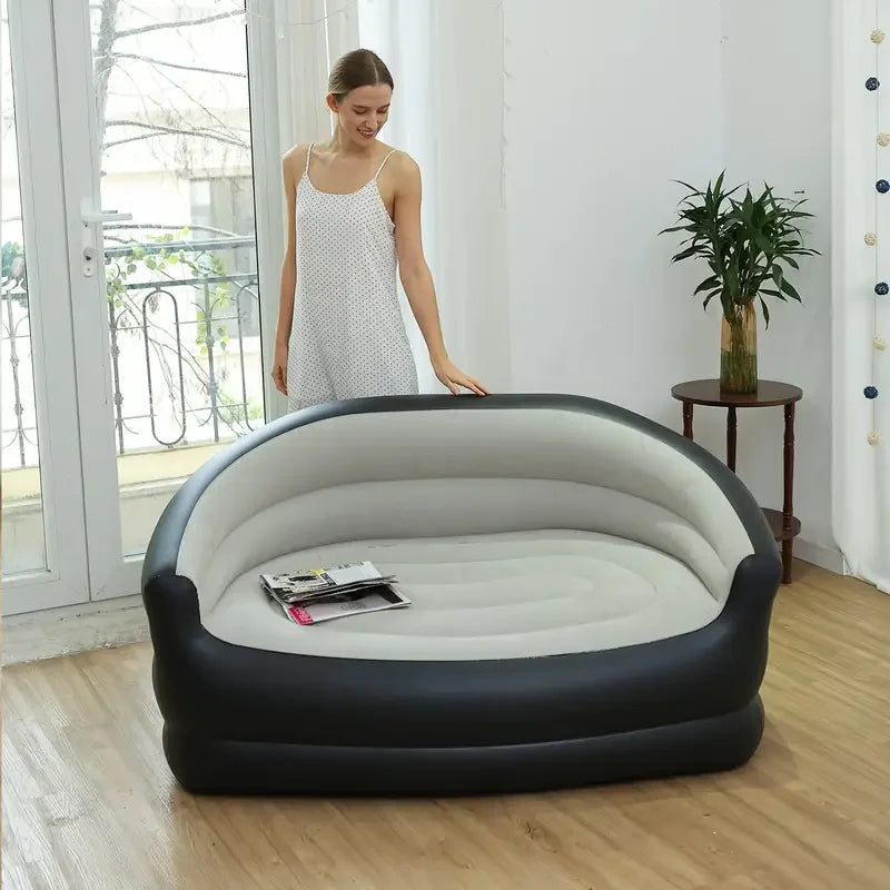 Outdoor Portable Inflatable Bed, Lounging Double Sofa, Folding Camping Inflatable Recliner, Flocking Outdoor Inflatable Sofa - Buy online at  Vibe In Cart.