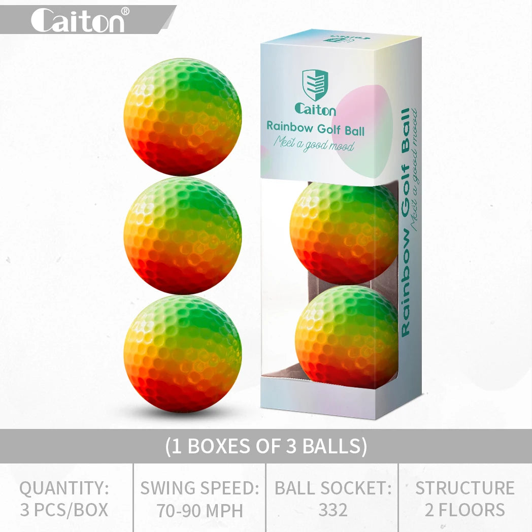 Soft Rainbow Golf Balls for Practice, 3 or 6 Pack