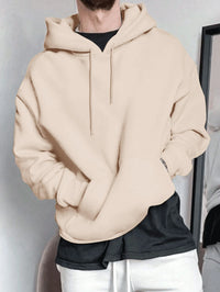 Autumn Man's Hoodie Solid Color Tops Fashion Casual Streetwear Simple Basic Hoody Personality Loose Clothing Sport Outwear - Buy online at  Vibe In Cart.