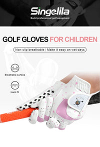 Golf Gloves Children's Golf Gloves Child Boys Girls PU Microfiber Cloth Breathable Non-slip Protection A Pair Kids Velcro Gifts - Buy online at  Vibe In Cart.