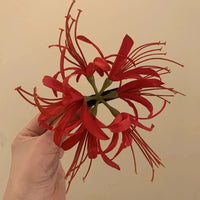 Red Shore Flower Hair Clip New Tassel Design Chinese Ancient Style Elegant Duckbill Clip Women's Side Bangs Clip Hair Accessory - Buy online at  Vibe In Cart.