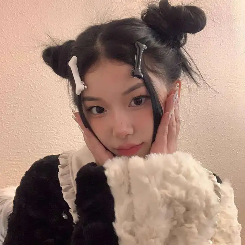 White Bone Hair Clip Cute Cartoon Bobby Pin Girl Fashion Dog Bones Decoration Small Hairpins Barrettes Y2K Accessories Wholesale - Buy online at  Vibe In Cart.