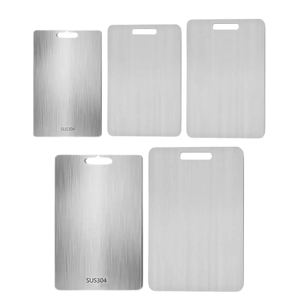 Titanium Cutting Boards for Kitchen Stainless Board 304 Steel Thickened Double Sided Food Grade Portable Fruit Meat Chopping - Buy online at  Vibe In Cart.