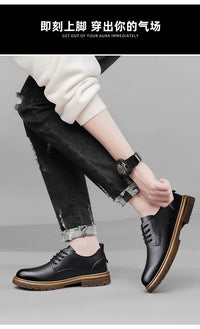 52/2000  CLOHOO handmade men's shoes business casual leather shoes breathable soft sole comfortable classic lace-up men's shoes - Buy online at  Vibe In Cart.