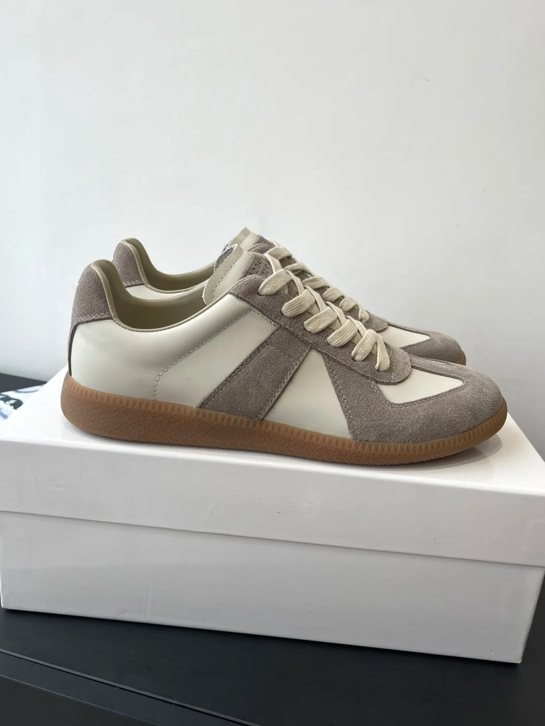 High quality leather flat casual sports shoes for men lace up white shoes luxurious German training board shoes for women flats - Buy online at  Vibe In Cart.