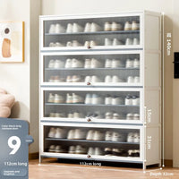 Multi-Layer Shoe Cabinet with Dustproof Large-Capacity Design