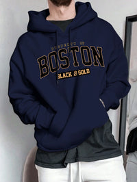 Men's Paris-Inspired Fashion Hoodie with Geometric Print Kangaroo Pocket  Perfect for Spring/Fall - Buy online at  Vibe In Cart.