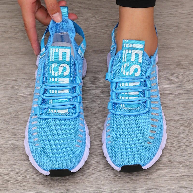 Women's Sports Shoes Mesh Lightweight Soft Sole Jogging Strap Breathable Fashion Sports Walking Casual Tennis Flat Shoes for Men - Buy online at  Vibe In Cart.