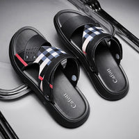 Sandals Men's 2025 New Summer Casual Beach Shoes Indoor and Outdoor Wear Two-Wear Lightweight One-Line Sandals - Buy online at  Vibe In Cart.