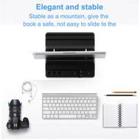 4in1 Adjustable Vertical Dual-Slot Laptop Stand in Abs Plastic