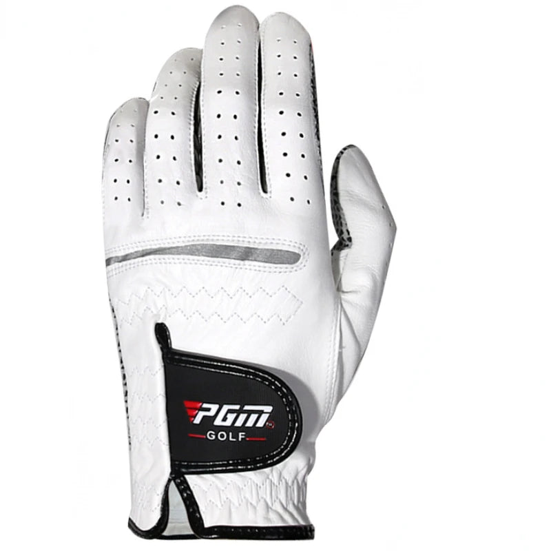Men's Genuine Leather Breathable Golf Gloves for Left or Right Hand