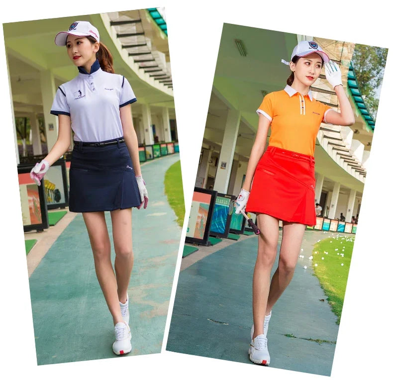 TTYGJ Golf Tennis Skirt for Women Pleated Golf Skirt Ladies High Waist Korean Athletic Skort A-lind Pantskirts with Inner Shorts