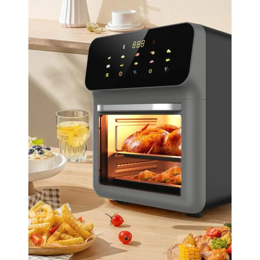 Smart 11-in-1 Air Fryer Toaster Oven Combo with Grill for Home Kitchen Use: Digital Convection Oven for Baking Roasting Reheati - Buy online at  Vibe In Cart.
