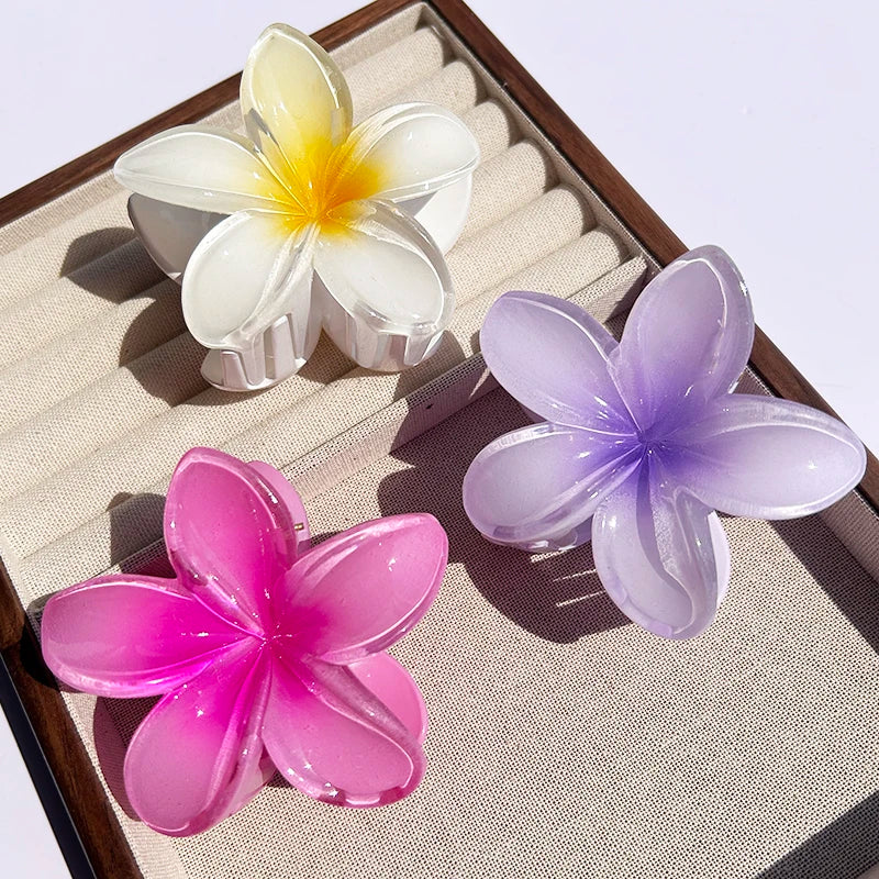 1/2/3 Pcs Hawaiian Gradient Flower Hair Claw Clip Women Fashion Large Hair Clip Girls Hairpin Barrettes Bohemia Hair Accessories - Buy online at  Vibe In Cart.