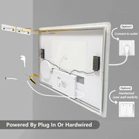 80/100/120/CM LED Bluetooth Bathroom Mirror Touch Antifog with 3X Magnifier Dimmable Date and Time Setting Vanity Mirror - Buy online at  Vibe In Cart.