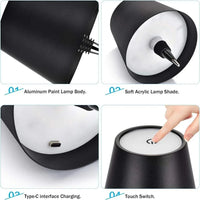 USB Charge Bottle Table Lamp Touch Control of 3 Colors and Stepless Dimming Night Lamp Suitable for Bar Wine Bottles Desk Lights - Buy online at  Vibe In Cart.