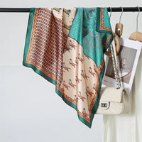 Women's 70cm Square Polyester Scarf for Outdoor Use