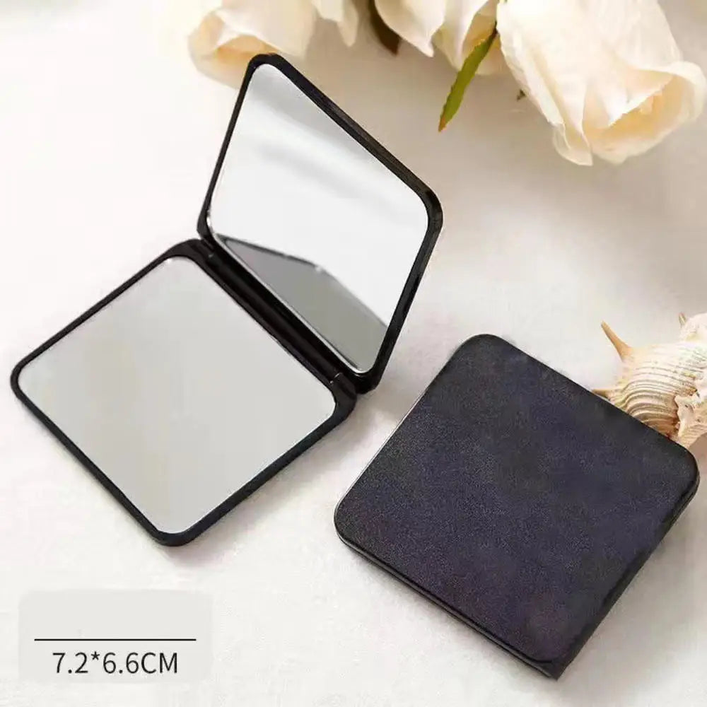 Foldable Double-Sided Glass Makeup Mirror for Desktop Use