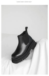 Men's Versatile Casual British Style Heightening Chelsea Boots, Paired with Trendy and Simple Ankle Boots for Outerwear. - Buy online at  Vibe In Cart.