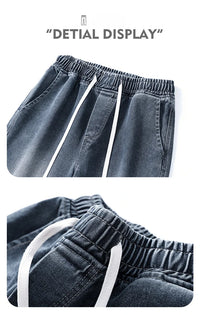 Men's Loose Wide-Leg Straight Casual Baggy Jeans in Black, Grey, and Blue