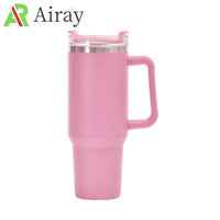 40oz Tumbler Vacuum Insulated Thermos Custom Travel Cup Stainless Steel Water Bottle Coffee Mugs With Handle Outdoor Drinkware - Buy online at  Vibe In Cart.