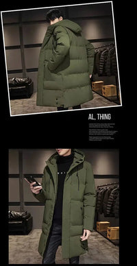 New Winter Men's Hooded Long Cotton Jacket, Thickened Warm Parka, Plus Sizes M-8XL - Buy online at  Vibe In Cart.