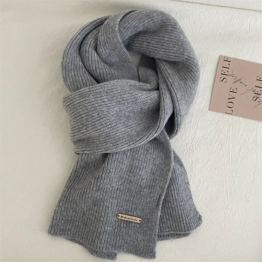 Women's Winter Thick Cotton Blends Scarf for Outdoor Use