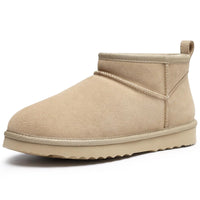 Women's Fluffy Suede Ankle Snow Boots with Thick Sole