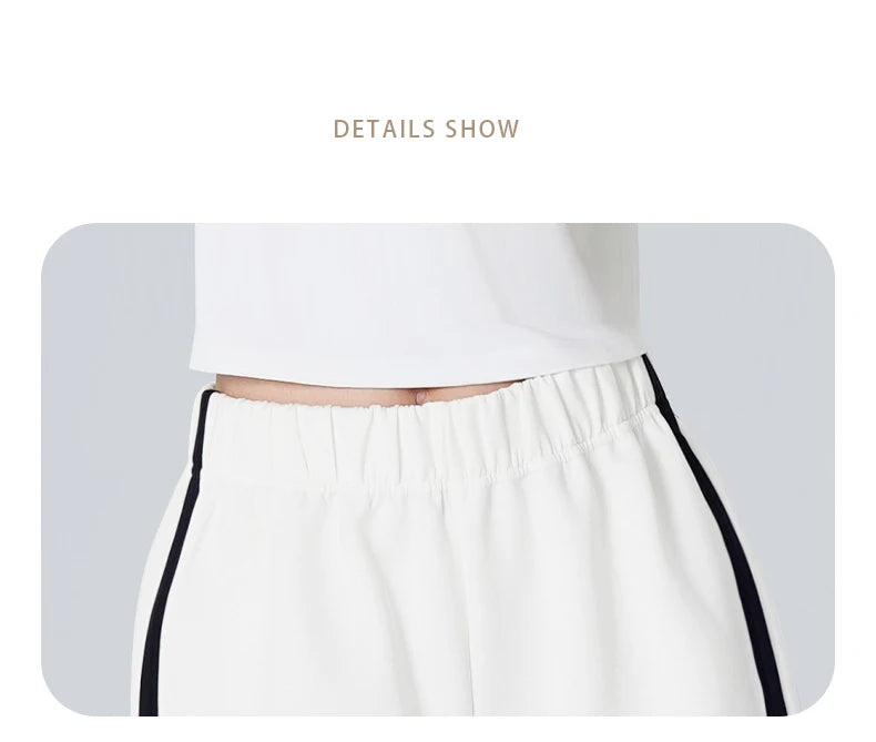 Women Tennis Yoga Workout Wide Leg Short Pants Mid-waist Causal Loose Straight Shorts Teen Girl Breathable Jogging Gym Clothing - Buy online at  Vibe In Cart.