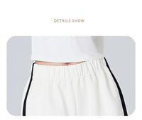 Women Tennis Yoga Workout Wide Leg Short Pants Mid-waist Causal Loose Straight Shorts Teen Girl Breathable Jogging Gym Clothing - Buy online at  Vibe In Cart.