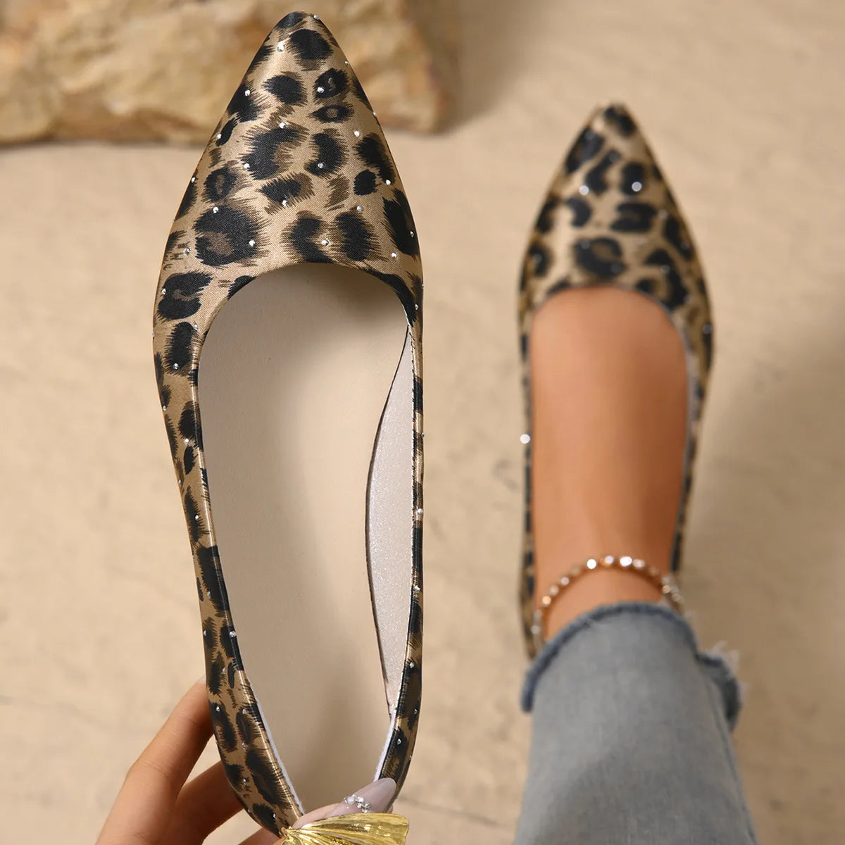Leopard Shoes 2025 New Women Flats Woman Casual Shoes Pointe Toe Spring Summer Flat Fashion Ladies Shoes Slip-on Big Size - Buy online at  Vibe In Cart.