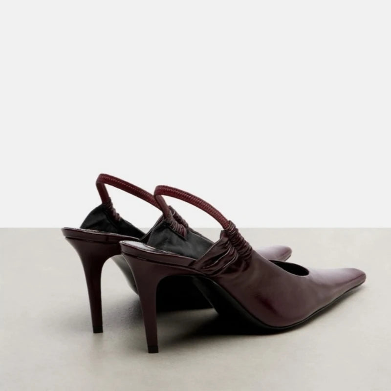 2026Women's Springand SummerPointed StilettoHigh HeelsBaotouCommutingSandals FrenchStyle VersatileRear StrapFashion BanquetShoes - Buy online at  Vibe In Cart.
