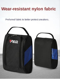 Portable Mini Nylon Golf Shoe Bag with Ball Holder