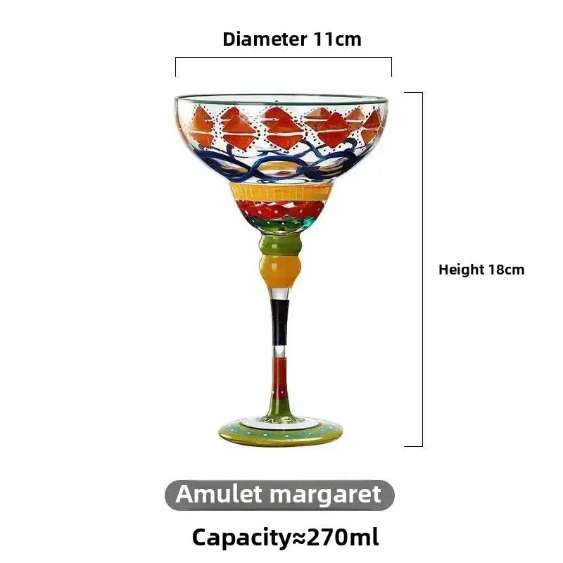 Handmade Colorful Margarita & Champagne Cocktail Glasses Set Creative Design for Home Bar Wedding Party Elegant Unique Drinkware - Buy online at  Vibe In Cart.