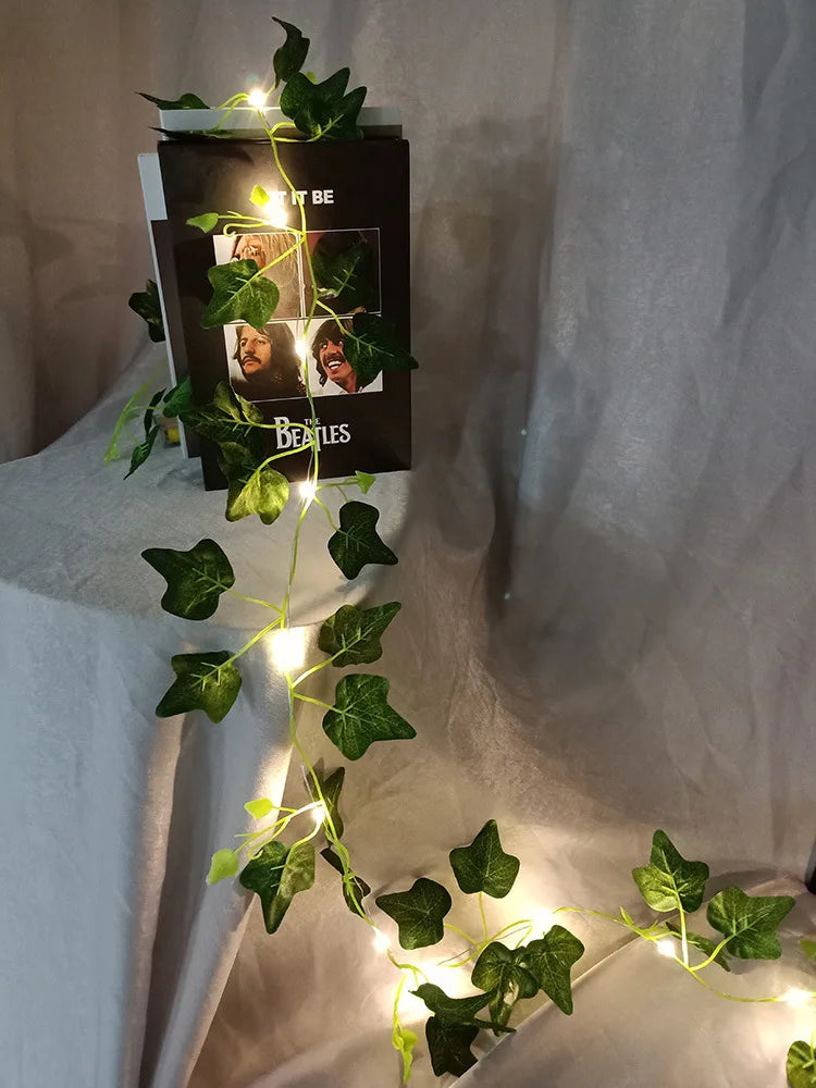 2Meter Fake Green Leaf Ivy Vine with LED Lights String for Home Bedroom Decor Wedding Glowing Artifical Plant Garland Home Decor - Buy online at  Vibe In Cart.