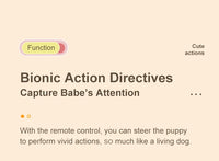 Interactive Remote Control Robot Dog with Programmable Stunts and Touch Features