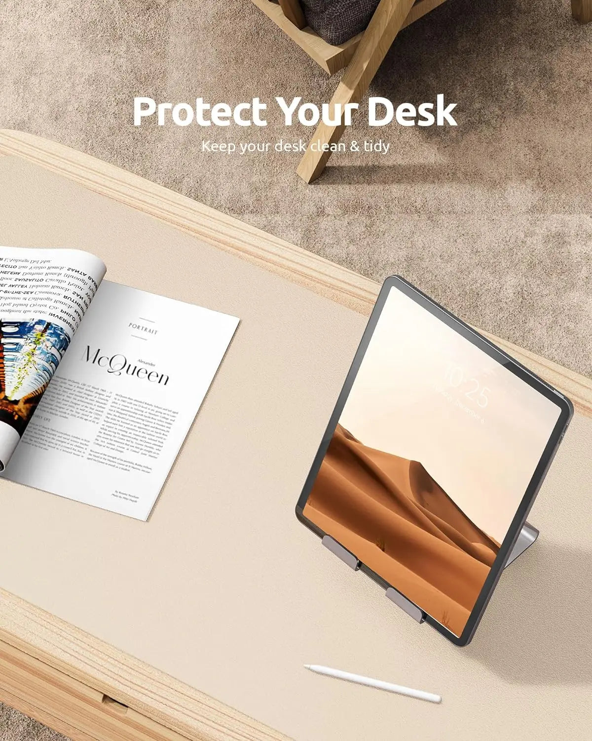 Large Non-Slip PU Leather Office Desk Mat for Mouse and Laptop Pad