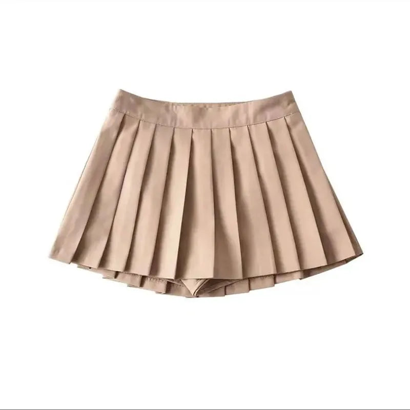 Spice girl pleated skirt female pure color small short skirt summer new Korean version JK college wind high waist mini skirt - Buy online at  Vibe In Cart.