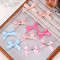 5-24Pcs Y2k Girls Bows Mini Hair Clips Metal Hairpin Headwear Barrette Handmade Ribbon Bow Bangs Clip Fashion Hair Accessories - Buy online at  Vibe In Cart.