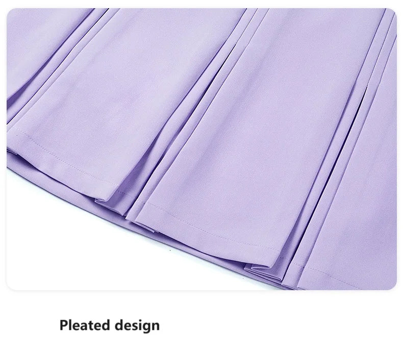 TTYGJ New Golf Skirt Women Spring Autumn Fashion A-lined Skirt Ladies Outdoor Sports Skorts Casual Golf Wear with Inner Shorts