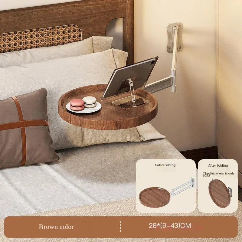 Foldable Wall Mounted Table Bedside Storage Cabinets Multi-Purpose Floating Shelves for Bedroom Living Room Compact Tea Tables - Buy online at  Vibe In Cart.