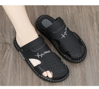 Men's Gladiator Sandals with Rubber Outsole and Buckle Strap