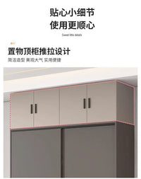 Solid Wood Sliding Door Wardrobe for Adult Bedroom Use