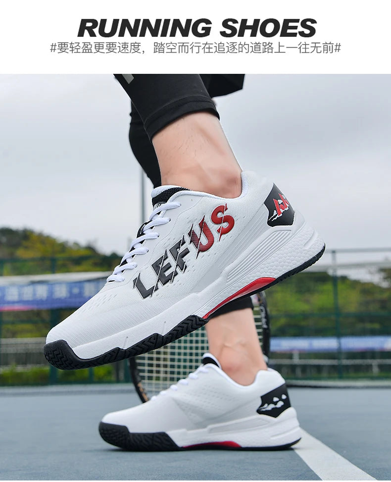 Unisex Lace-Up Tennis Shoes Breathable And Shock-Absorbent