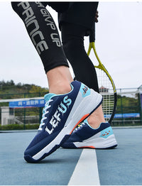 Unisex Lace-Up Tennis Shoes Breathable And Shock-Absorbent