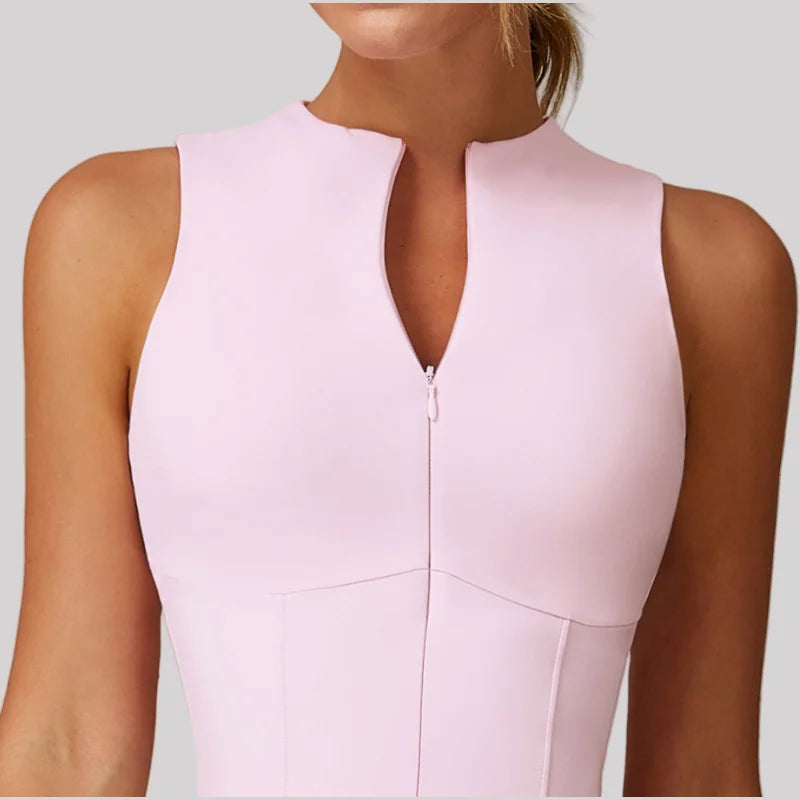 Tennis Skirt Sports Fitness Stand-up Collar Anti-light Golf Badminton Casual Fitness Workout Clothing Gym Yoga Suit for Women - Buy online at  Vibe In Cart.